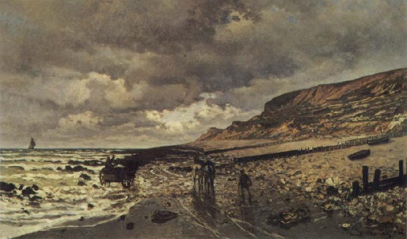 Claude Monet La Pointe de la Heve a Maree basse France oil painting art